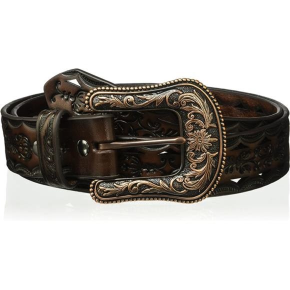 ARIAT Women's Copper Buckle Triangle Cut Out Belt